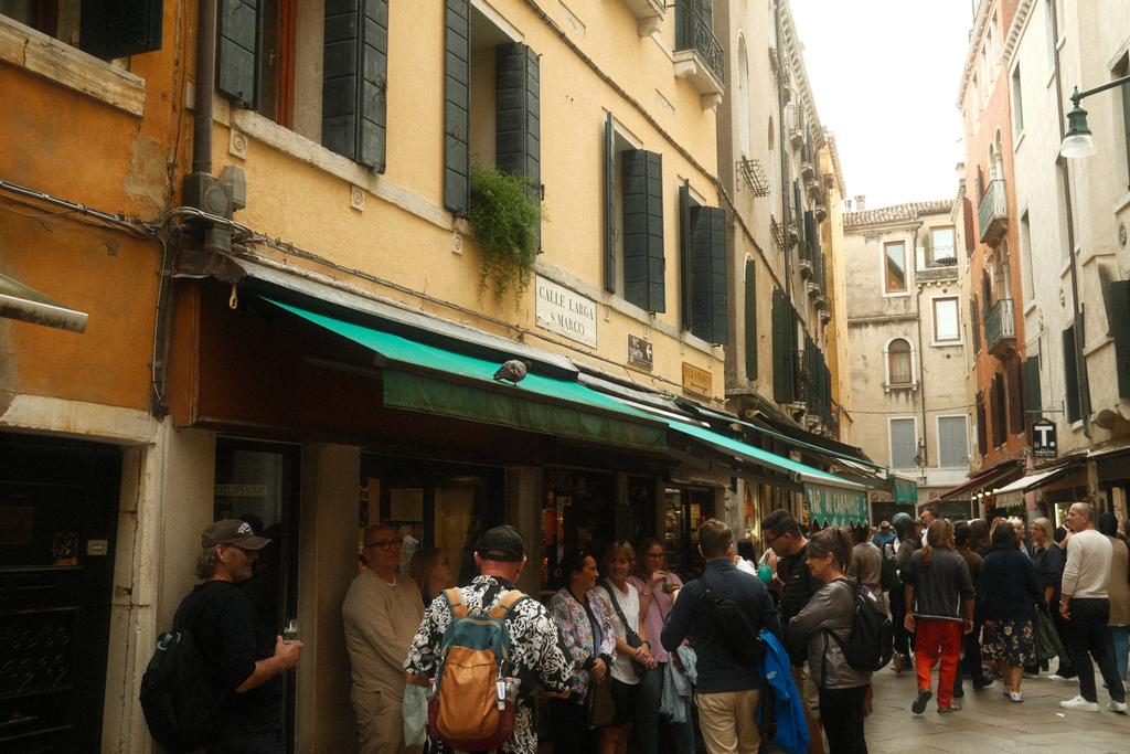 Crowded side street off of San Marco's Square