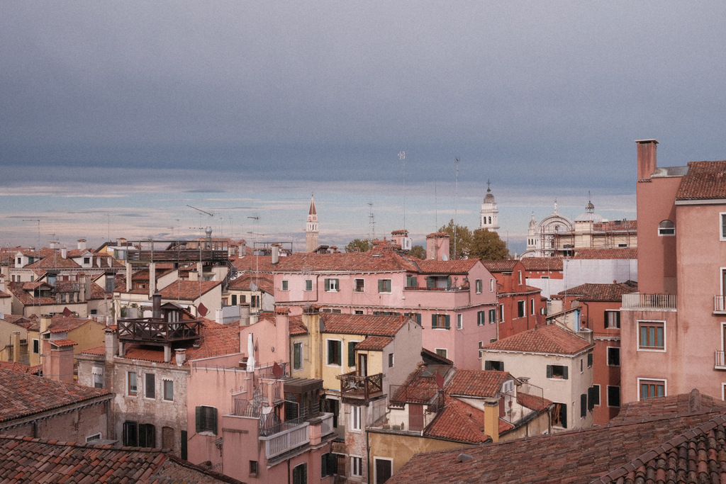 A view of the rooftops of Venice near the Doge's palace