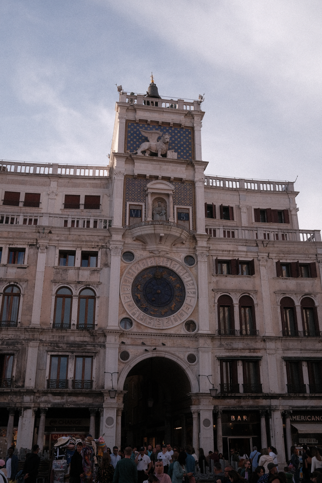 The clock tower of Venice