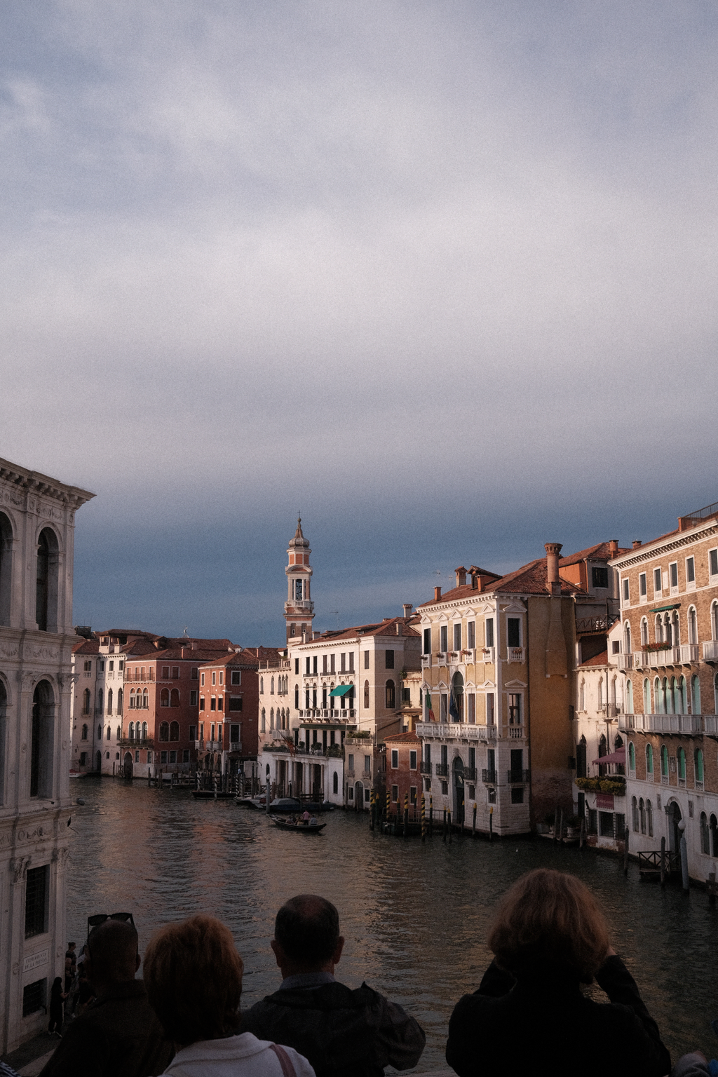 View of the Grand Canal from atop Rialto Bridge, facing east