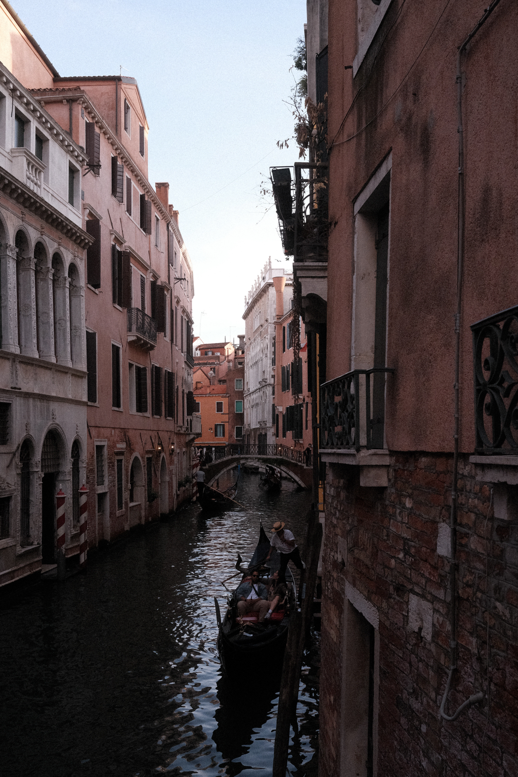 Small canal with gondolier 