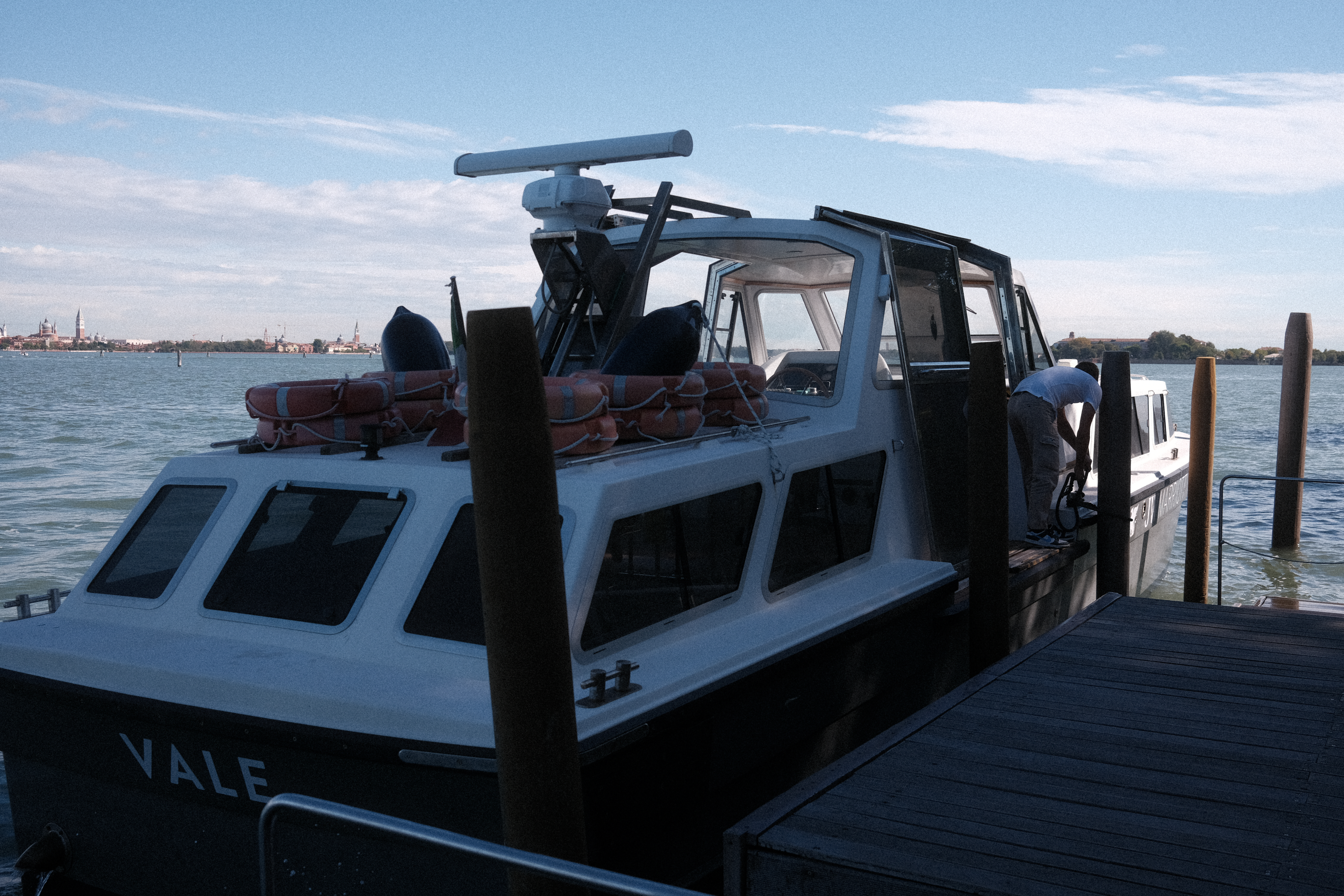 The shuttle boat that took us from the Isola delle Rose to Venice proper