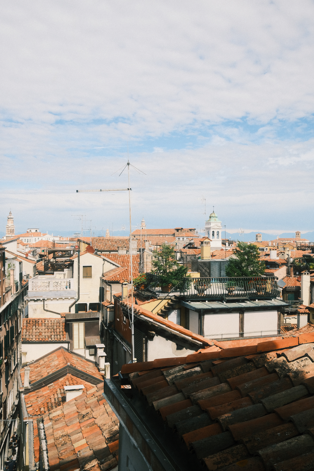 Rooftops adjacent to the clock tower