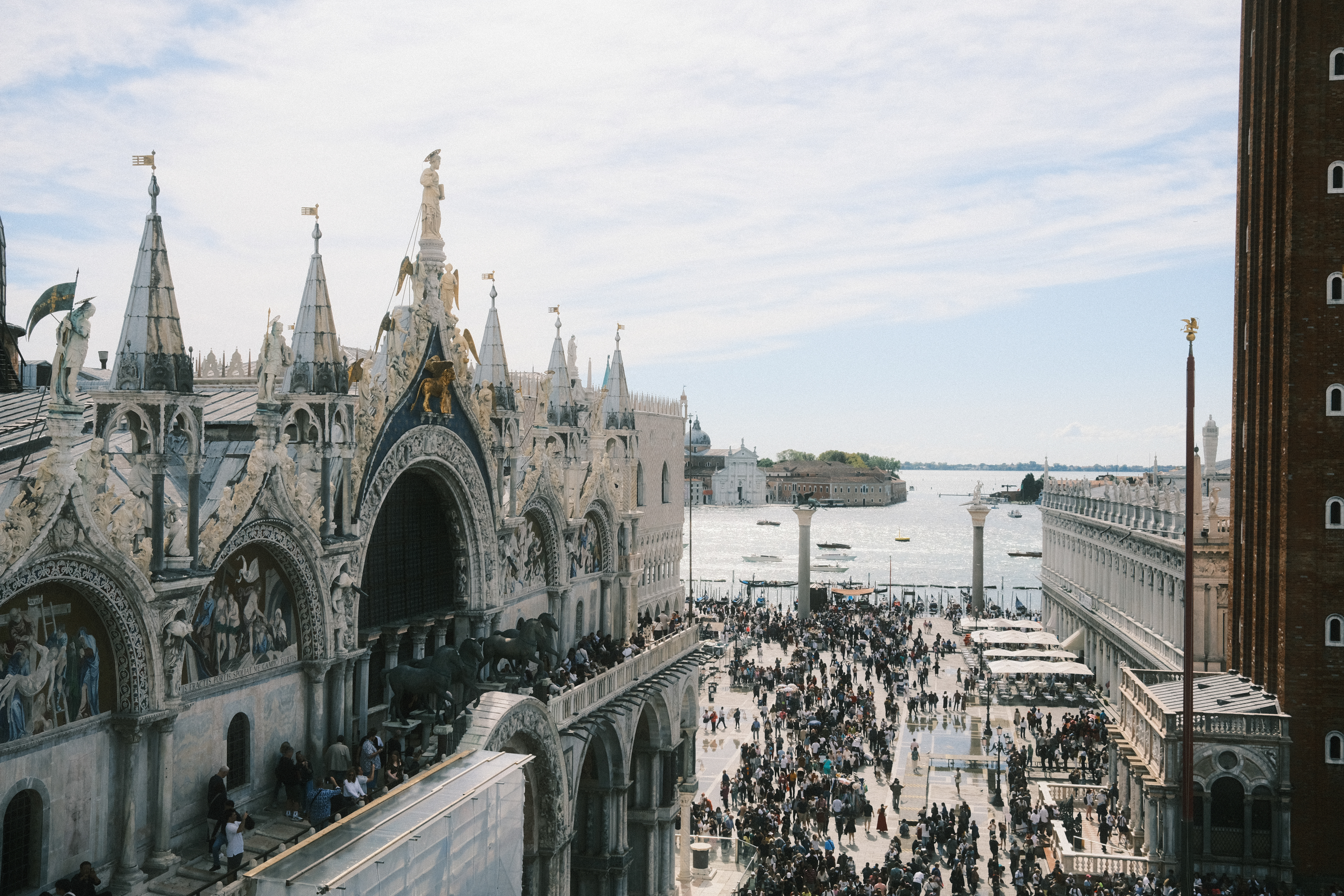 The face of the Basilica di San Marco facing towards the Grand Canal