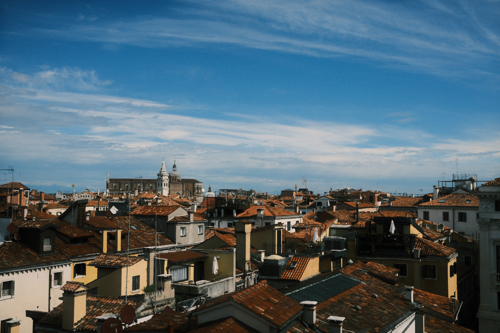 Rooftops to the east of the clock tower as seen from the clock tower balcony