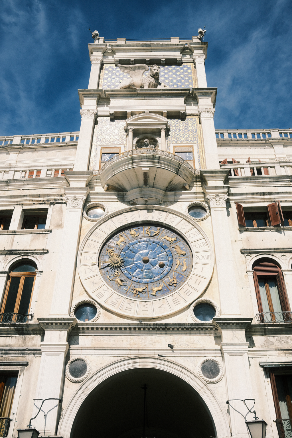 The face of the clock tower