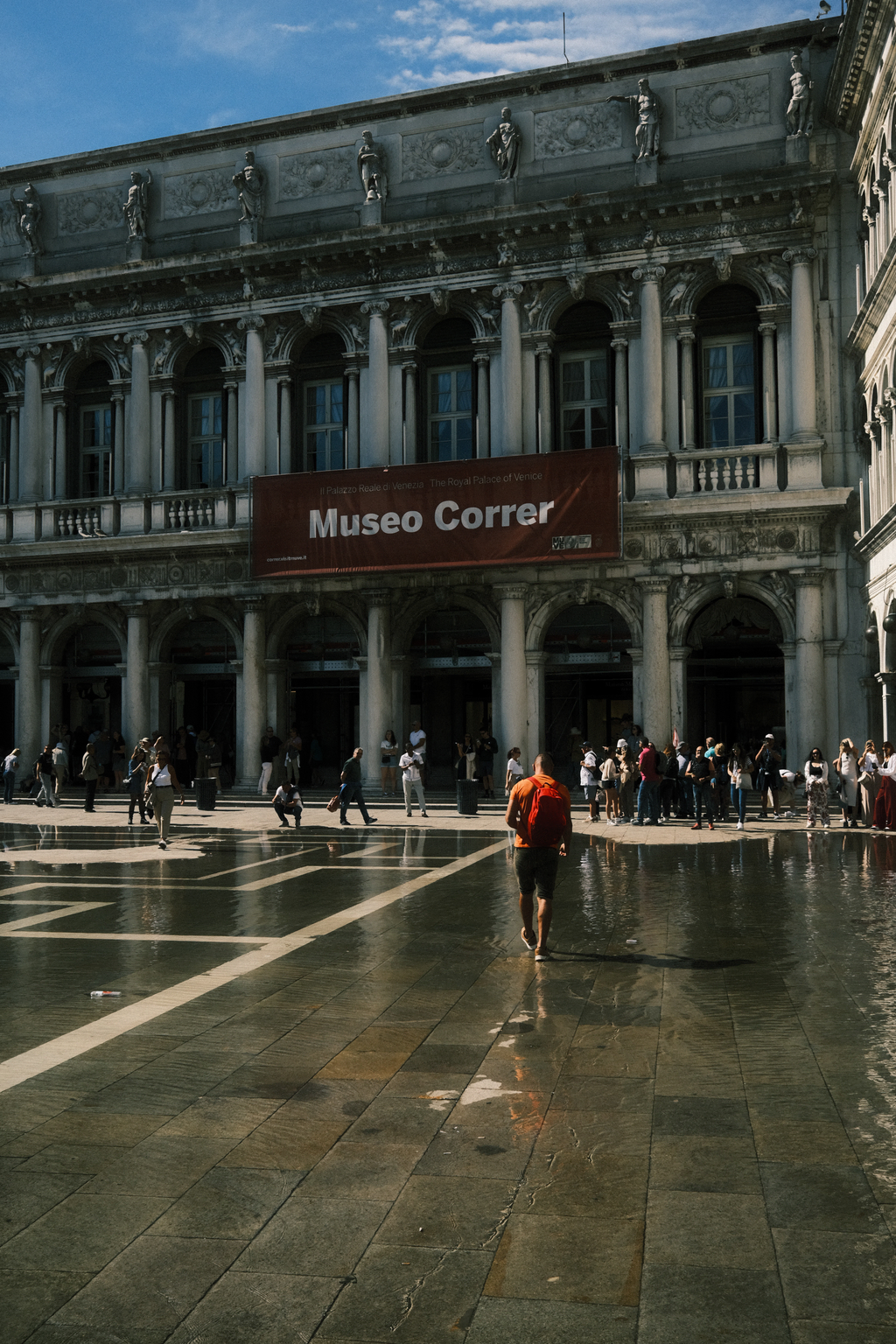 Acqua Alta in front of the Museo Correr