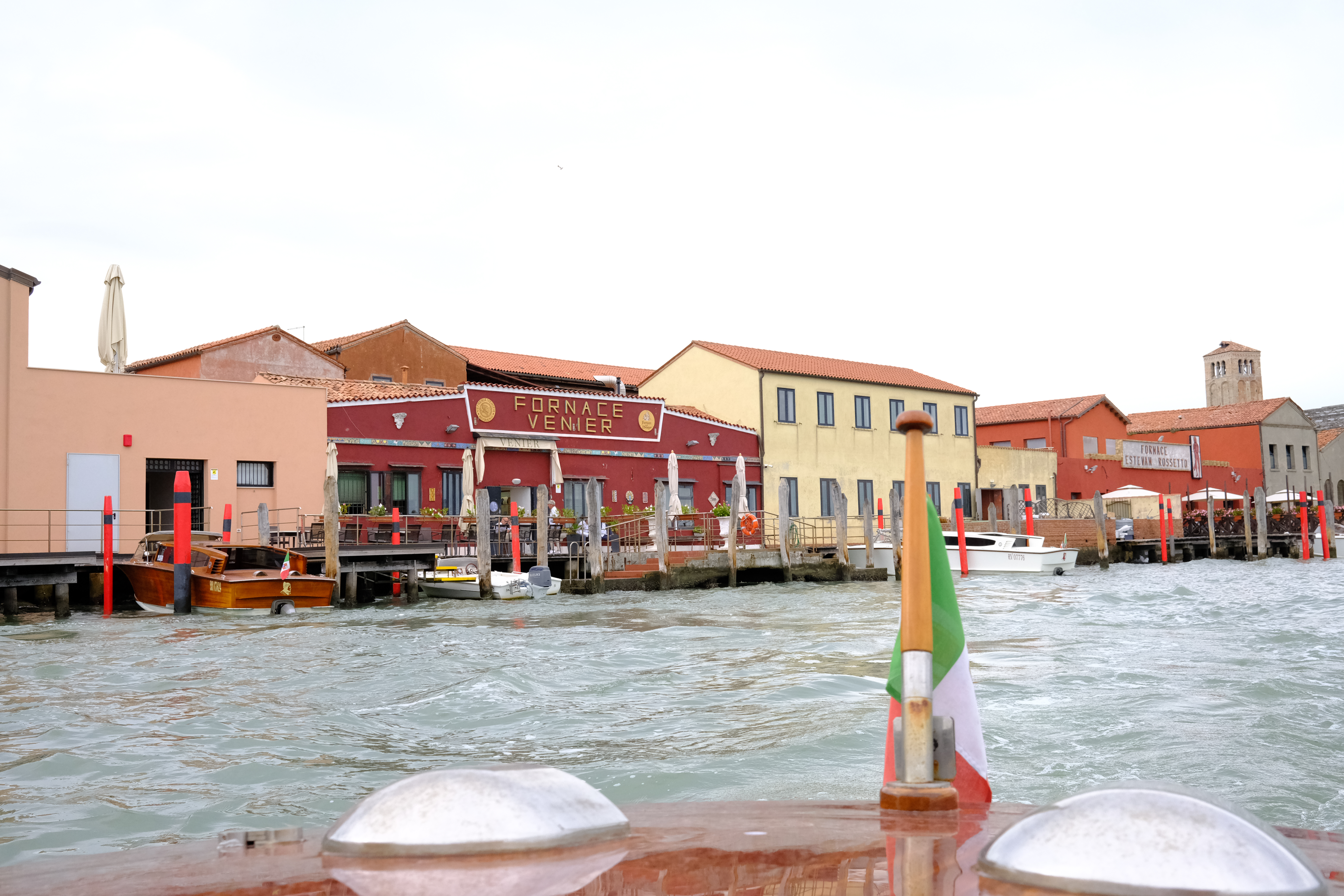 The view off the back of the boat from Fornace Venier, the glass factory we toured