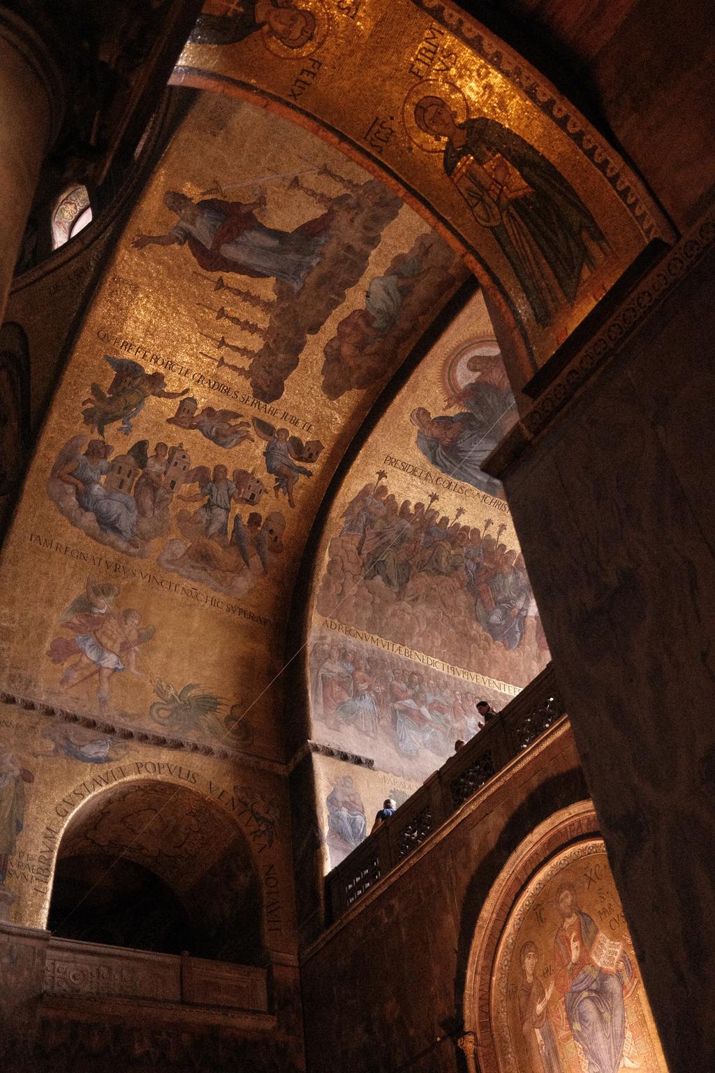 Mosaic ceiling inside of the Basicila di San Marco