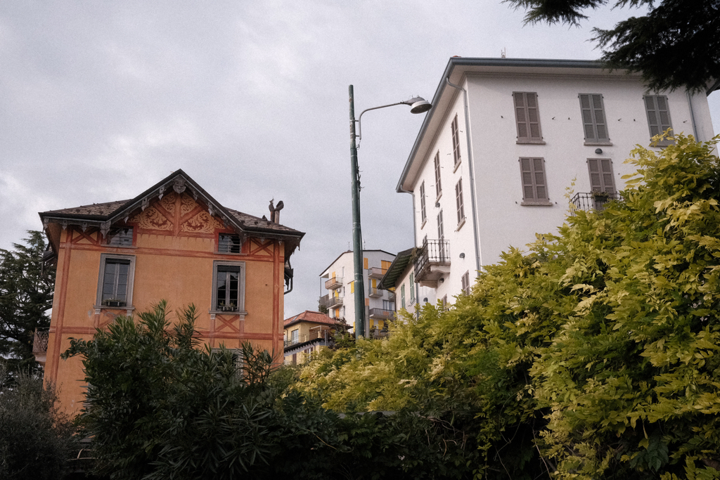 Various colorful buildings