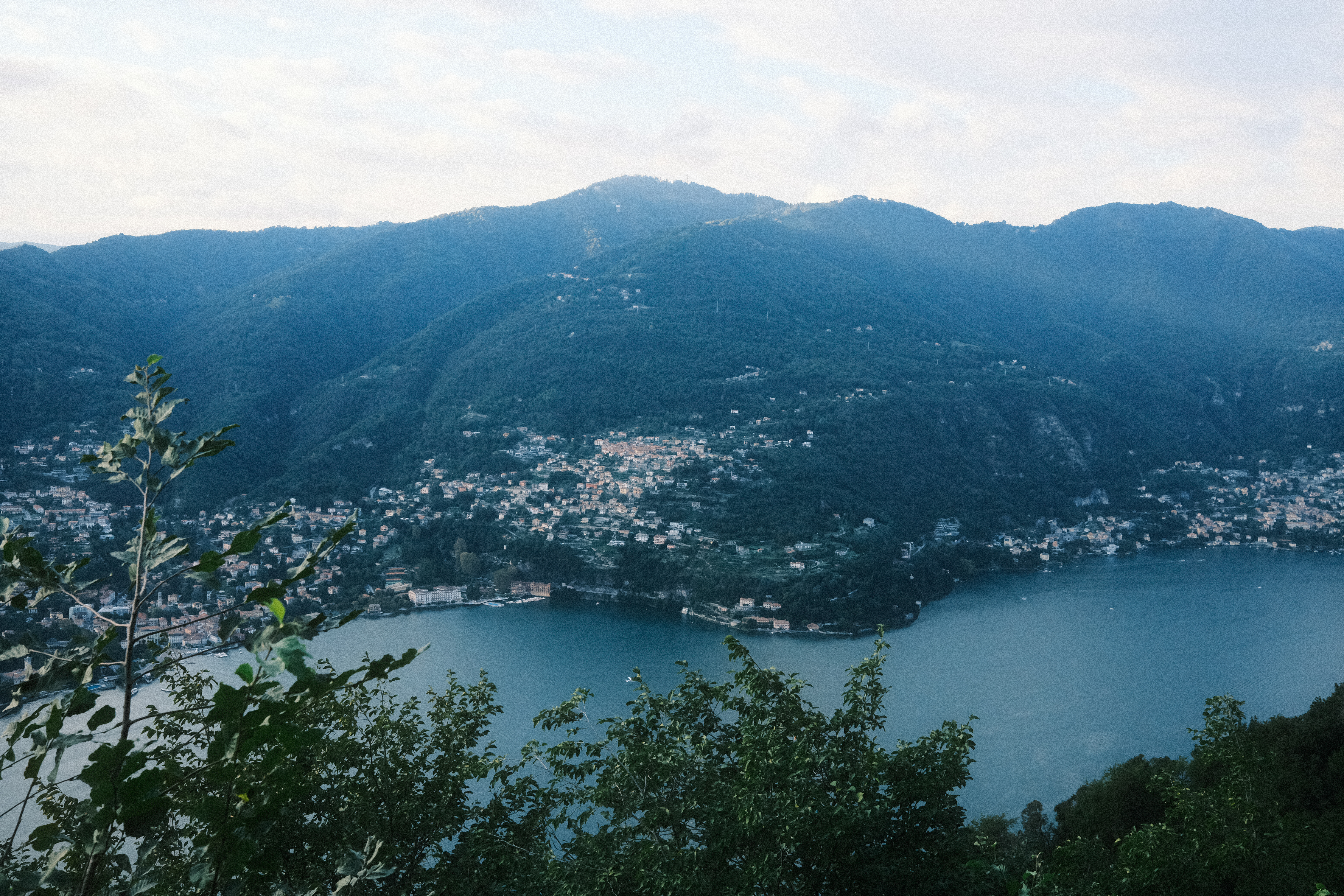 Lake Como as seen from panorama point, looking down on the Villa d'Este on the left