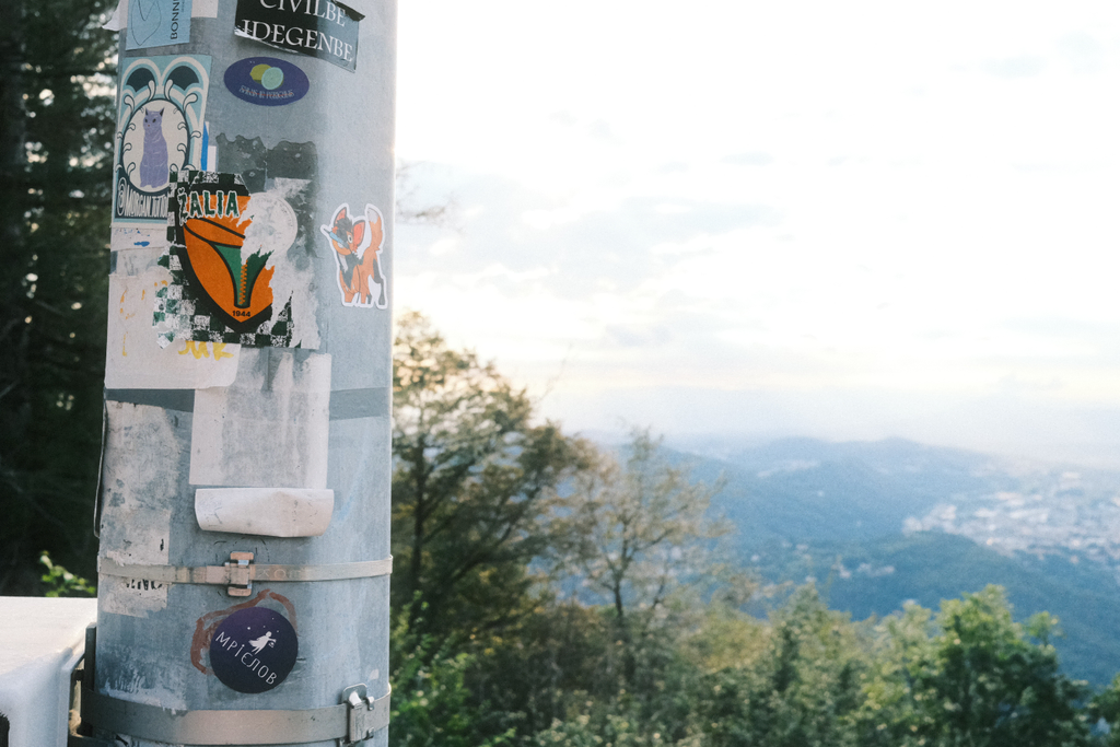 Stickers at panorama point