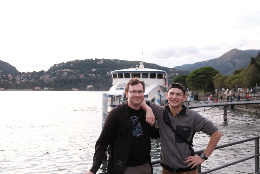 Nick & Tim with Lake Como in the background