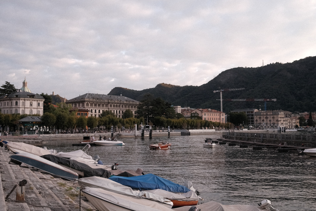 Boat storage along the southern shore of Lake Como