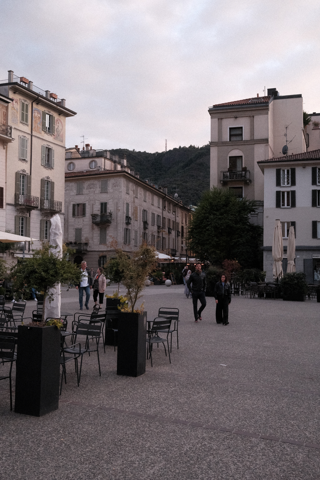 The plaza, and small portion of the cafe outside of our AirBNB