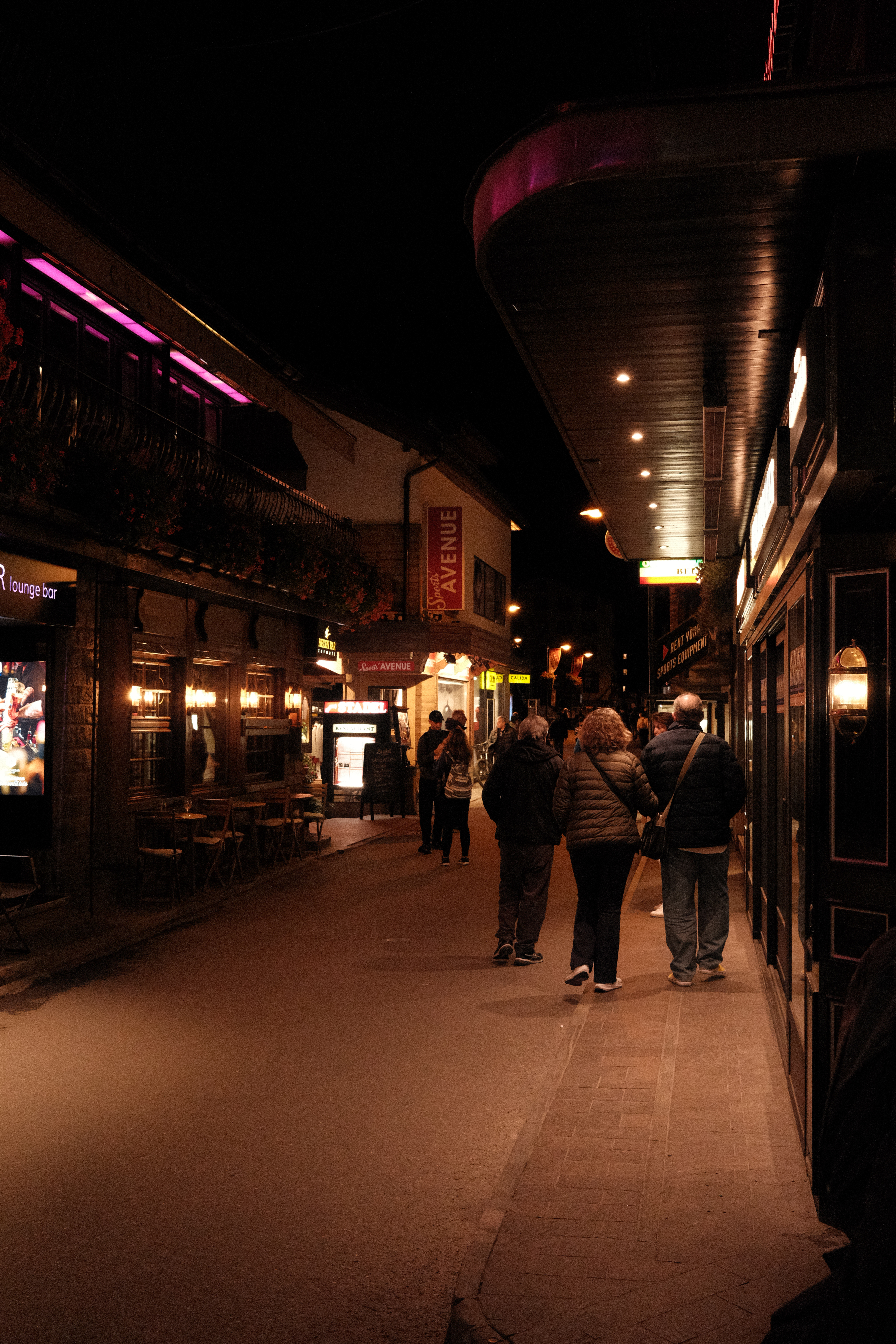 Bahnhofstrasse at night