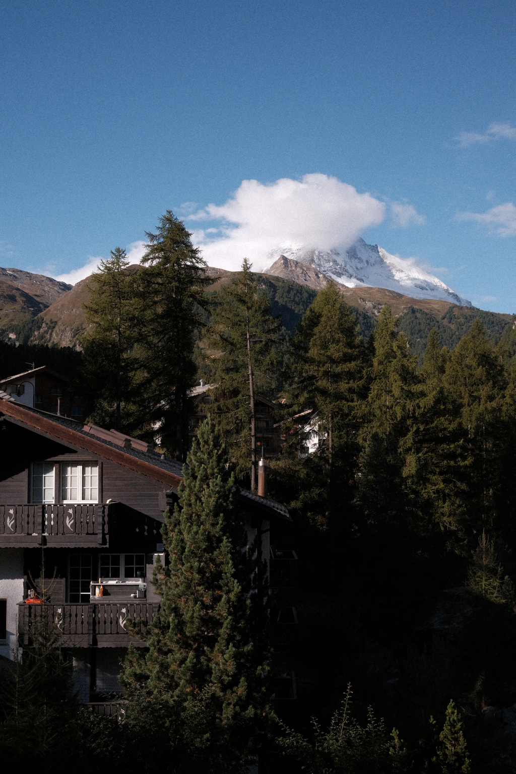 Looking across the alpine stream to the Matterhorn