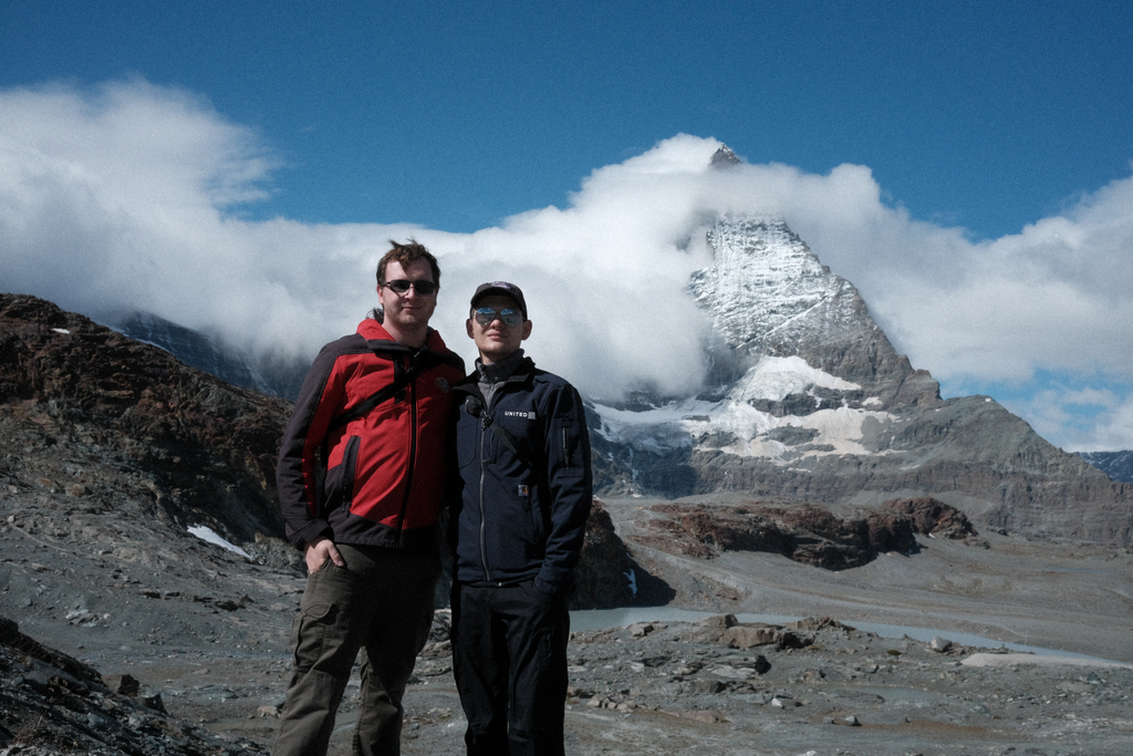 Nick & Tim near Trockener Steg with the Matterhorn