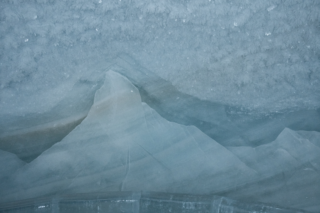 An ice sculpture of the Matterhorn