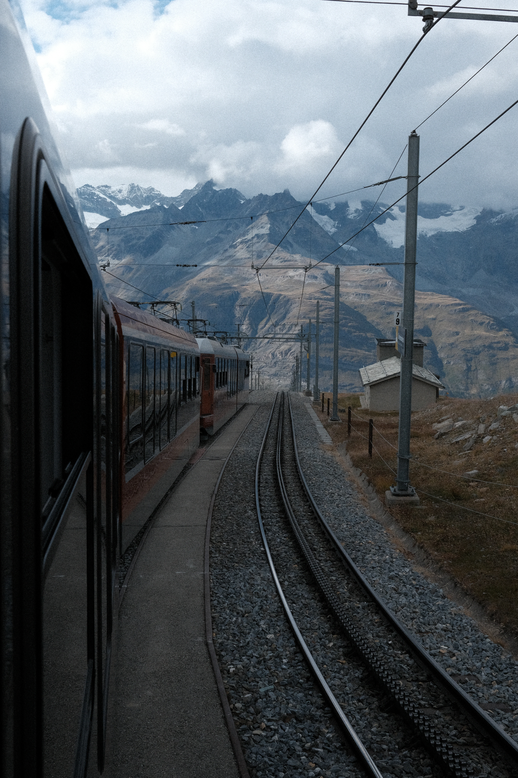 The Gornergrat railway above the treeline