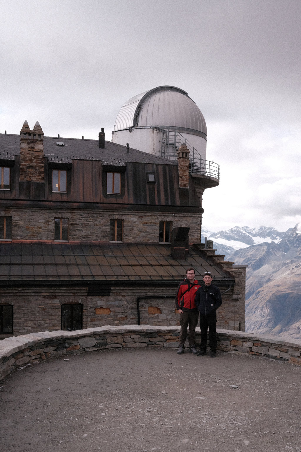 Nick & Tim in front of the Gornergrat observatory