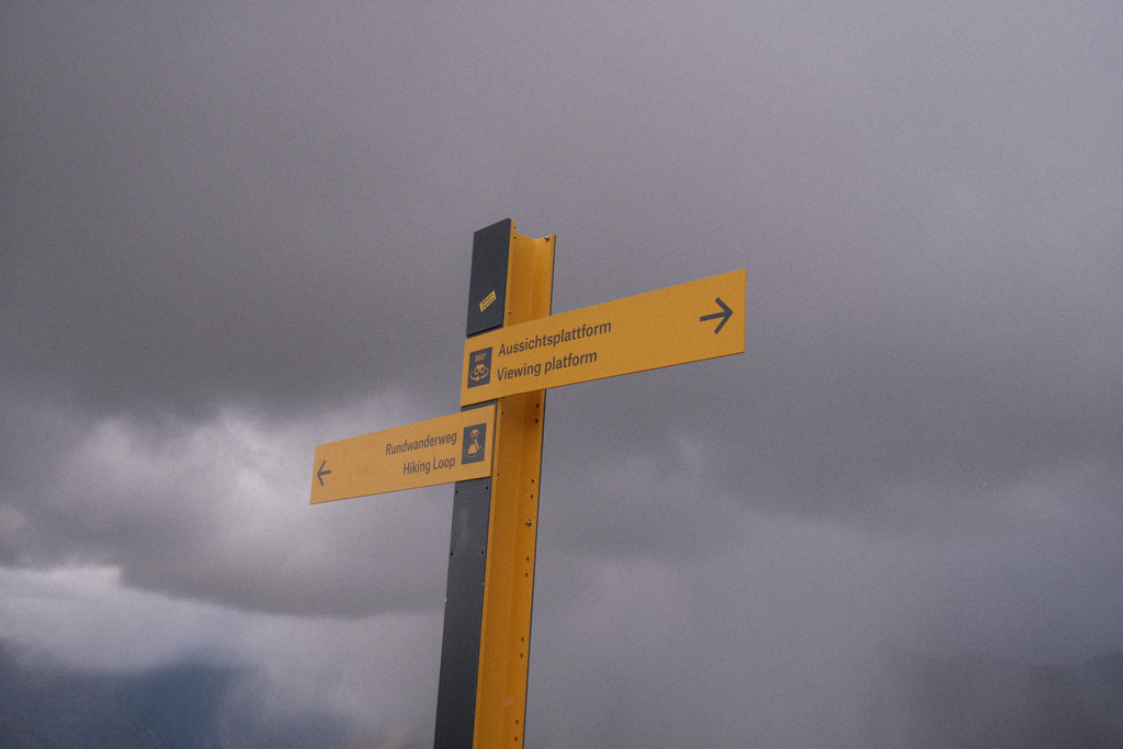 A trailsign at Gornergrat