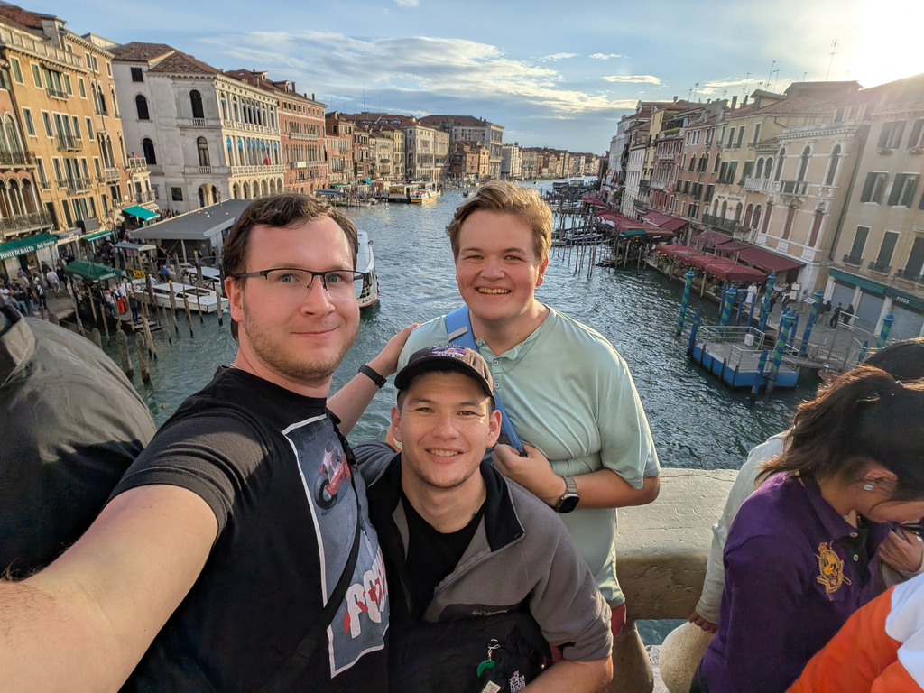 Group selfie on Rialto Bridge