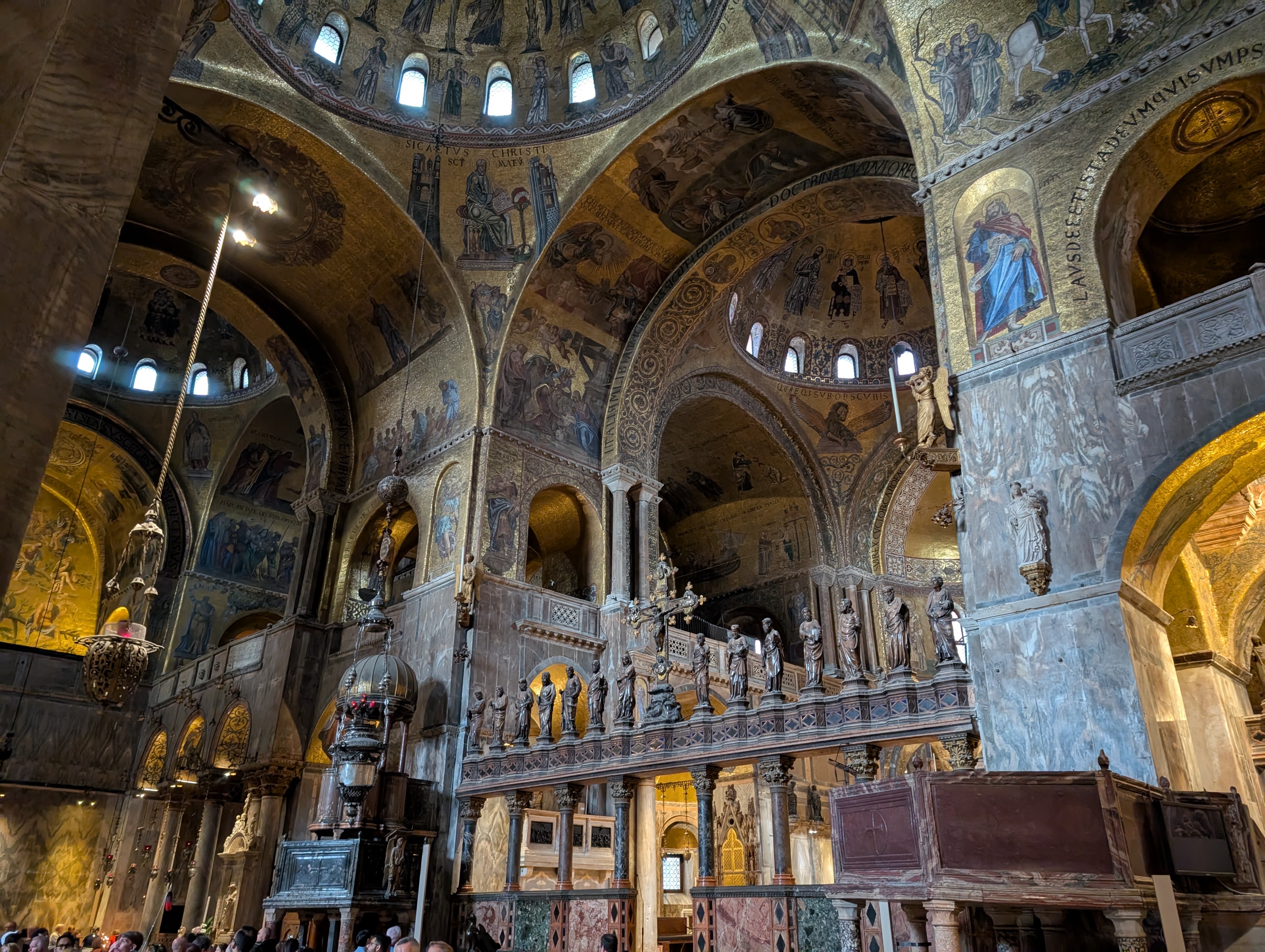 The gilded mosaics of the interior of the Basilica di San Marco