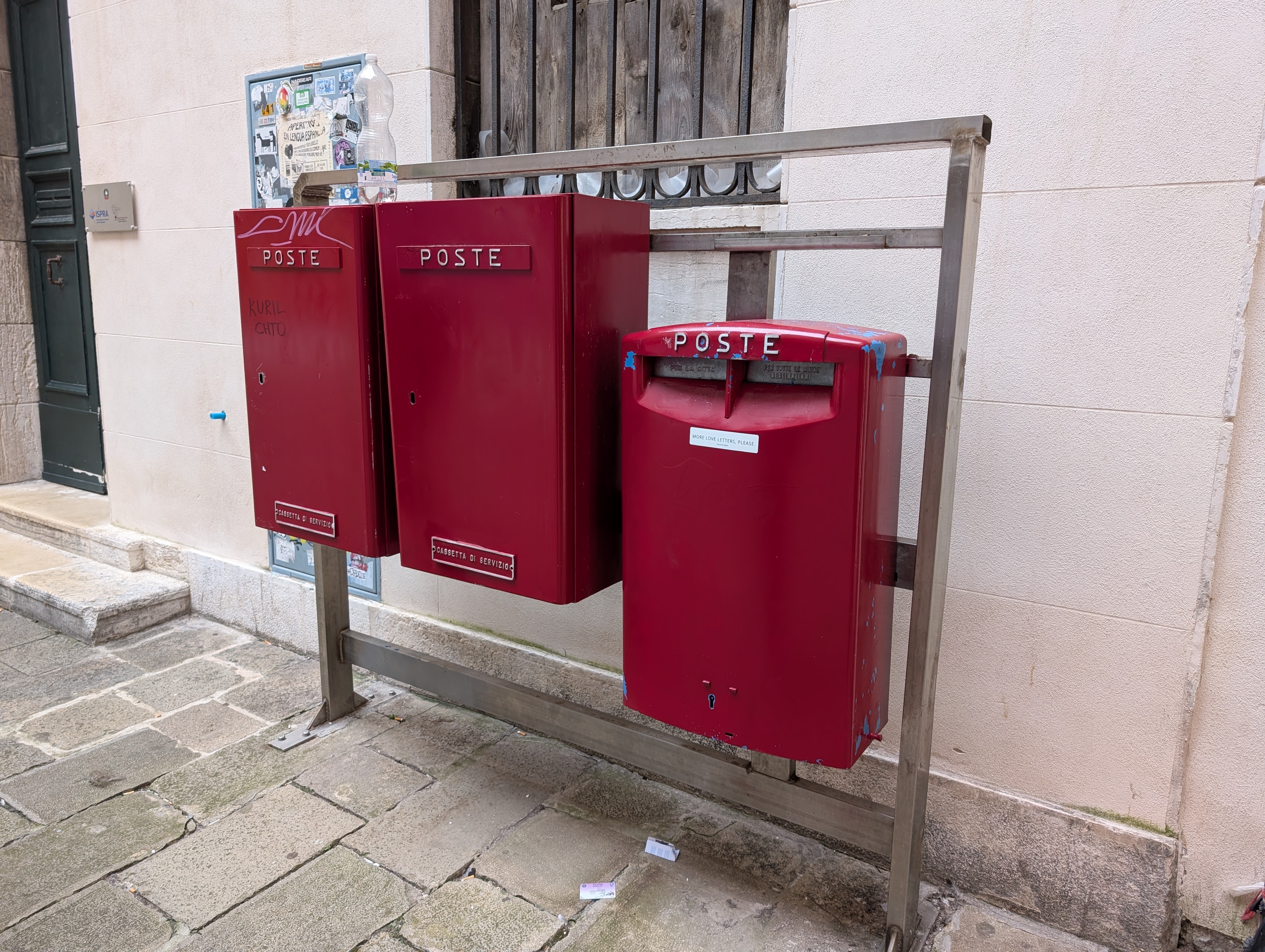 Mailboxes for the city of Venice